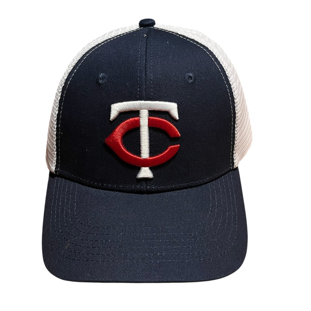 Minnesota Twins Melonwear Trucker Hat Navy Blue White Mesh Snapback MLB Cap